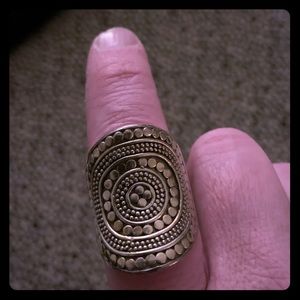 Anna beck .925 sterling gold saddle ring size 8